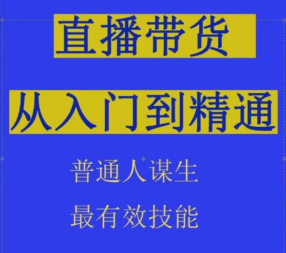 2024抖音直播带货直播间拆解抖运营从入门到精通，普通人谋生最有效技能-休闲网赚three