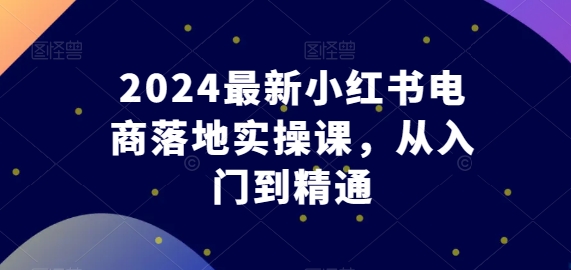 2024最新小红书电商落地实操课，从入门到精通-休闲网赚three