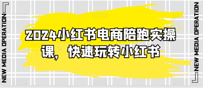 2024小红书电商陪跑实操课，快速玩转小红书，超过20节精细化课程-休闲网赚three