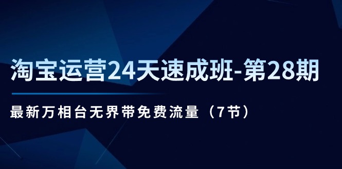 （11182期）淘宝运营24天速成班-第28期：最新万相台无界带免费流量（7节）-休闲网赚three