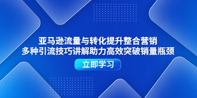 （11335期）亚马逊流量与转化提升整合营销，多种引流技巧讲解助力高效突破销量瓶颈-休闲网赚three