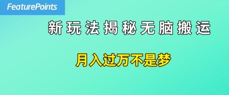 简单操作，每天50美元收入，搬运就是赚钱的秘诀【揭秘】-休闲网赚three