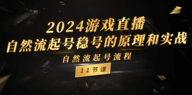 （11653期）2024游戏直播-自然流起号稳号的原理和实战，自然流起号流程（11节）-休闲网赚three