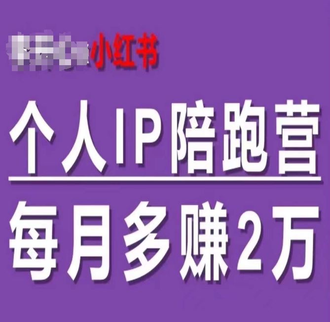 小红书个人IP陪跑营，60天拥有自动转化成交的双渠道个人IP，每月多赚2w-休闲网赚three