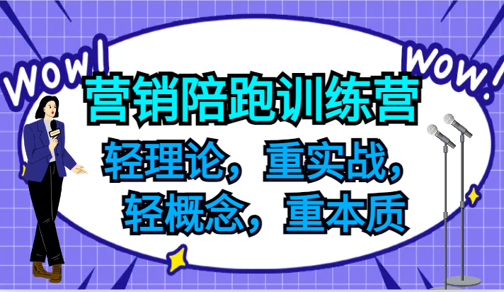 营销陪跑训练营，轻理论，重实战，轻概念，重本质，适合中小企业和初创企业的老板-休闲网赚three