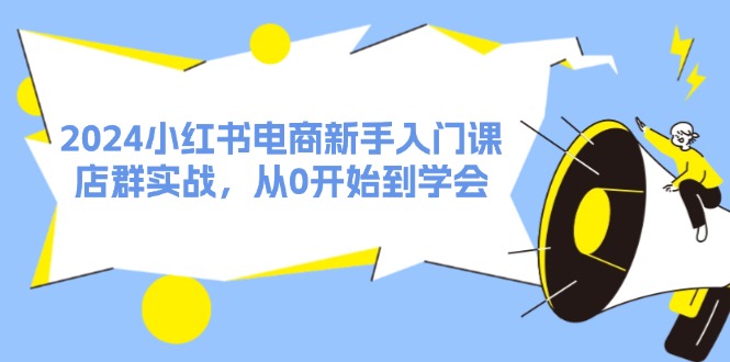 2024小红书电商新手入门课，店群实战，从0开始到学会（31节）-休闲网赚three