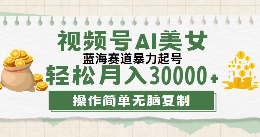 （12087期）视频号AI美女跳舞，轻松月入30000+，蓝海赛道，流量池巨大，起号猛，无…-休闲网赚three