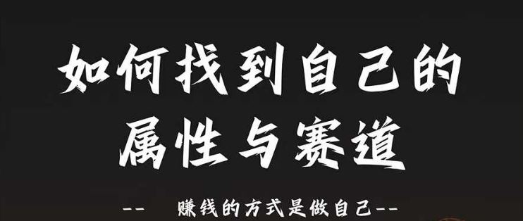 赛道和属性2.0：如何找到自己的属性与赛道，赚钱的方式是做自己-休闲网赚three