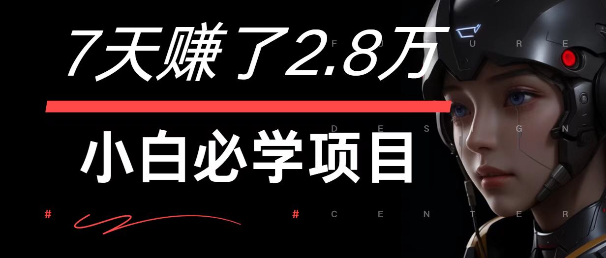 7天赚了2.8万！每单利润最少500+，轻松月入7万+小白有手就行-休闲网赚three