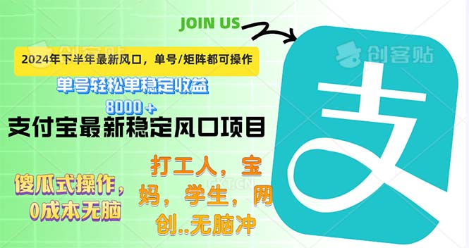 （12563期）下半年最新风口项目，支付宝最稳定玩法，0成本无脑操作，最快当天提现…-休闲网赚three