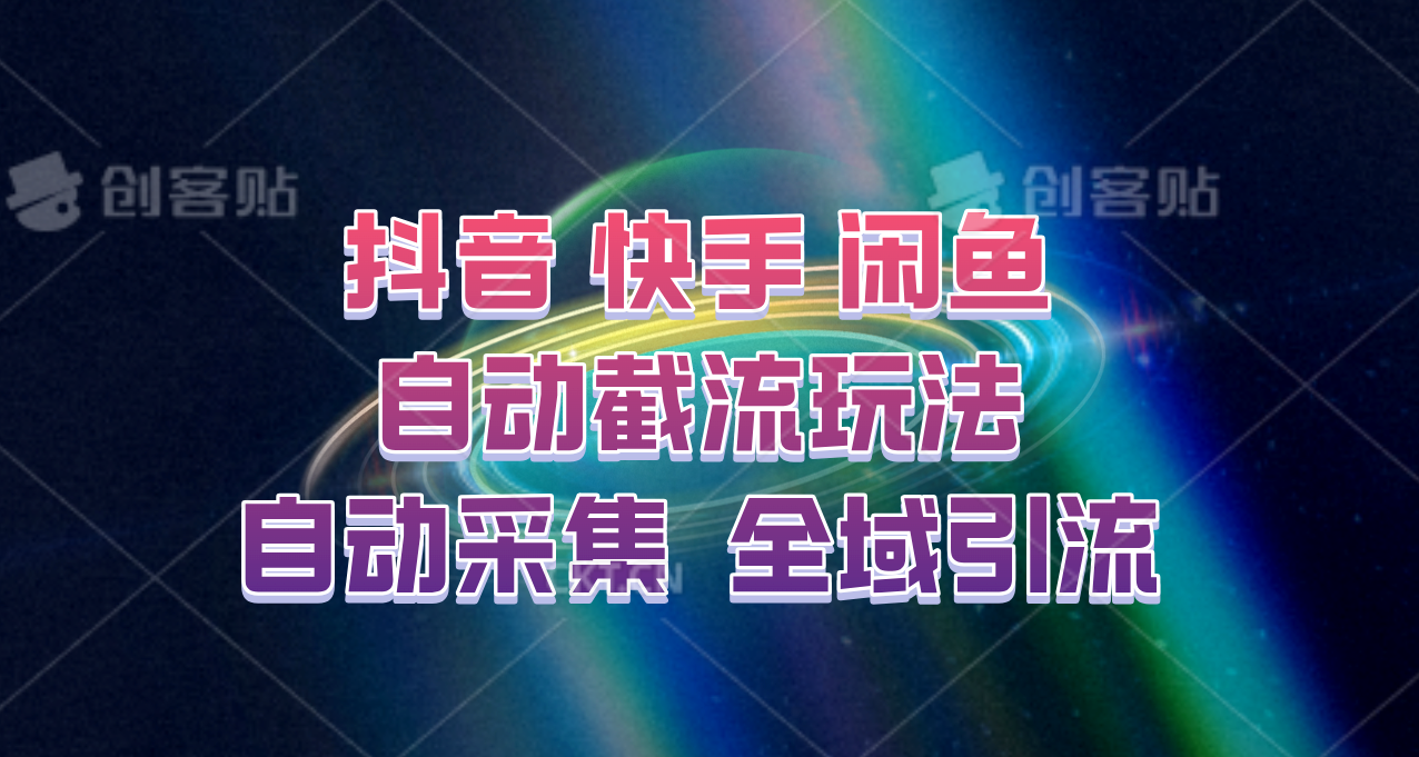 快手、抖音、闲鱼自动截流玩法，利用一个软件自动采集、评论、点赞、私信，全域引流-休闲网赚three