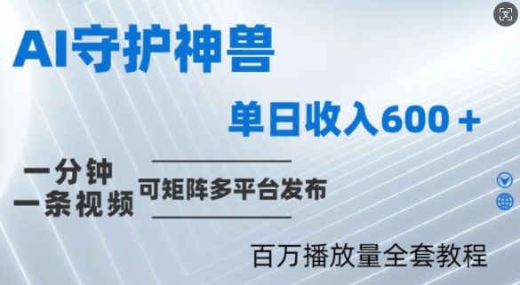 制作各省守护神，100多W播放量的视频只需要1分钟就能完成【揭秘】-休闲网赚three