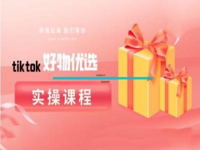 tiktok好物优选实操课程，好物分享操作技巧-休闲网赚three